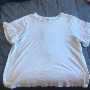 Old Navy White Ruffle Shirt